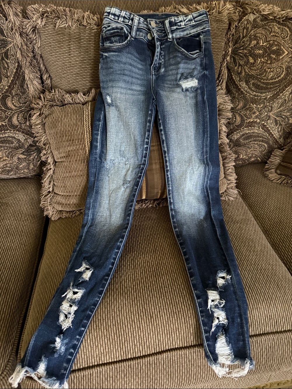 KanCan Dark Blue Distressed Skinny Jeans